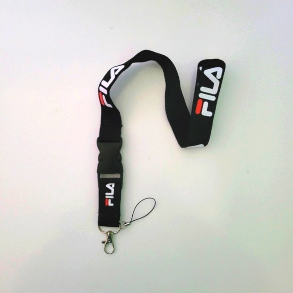 Fila Black One Size Lanyard with Clip